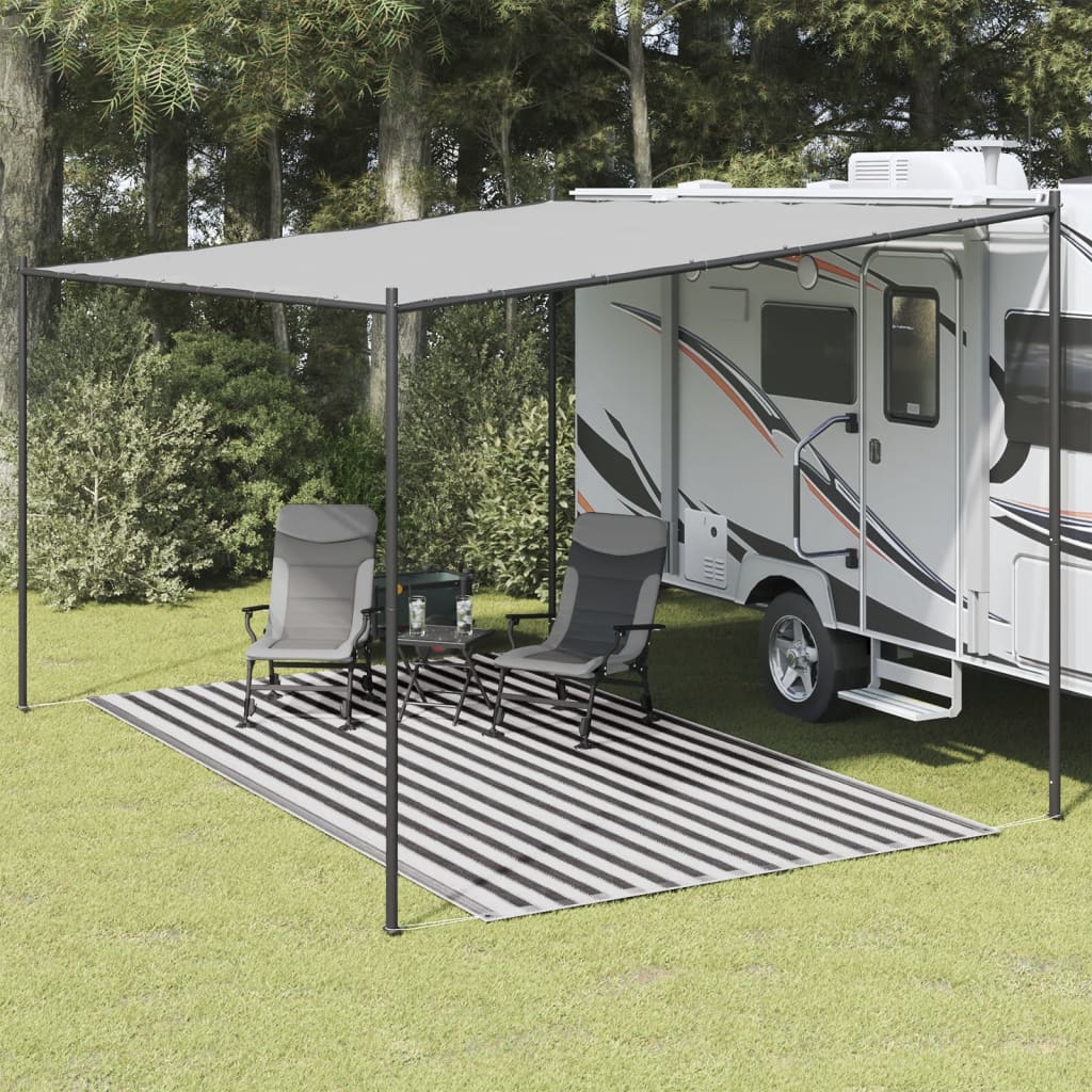 Tapis de tente vidaXL 250x450 cm couleur anthracite et blanc