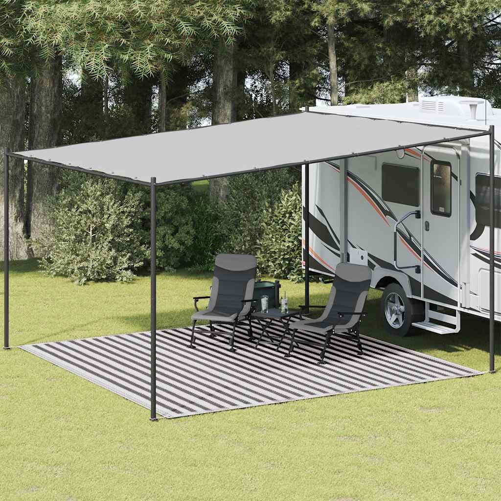 Tapis de tente Vidaxl 400x400 cm anthracite HDPE et blanc