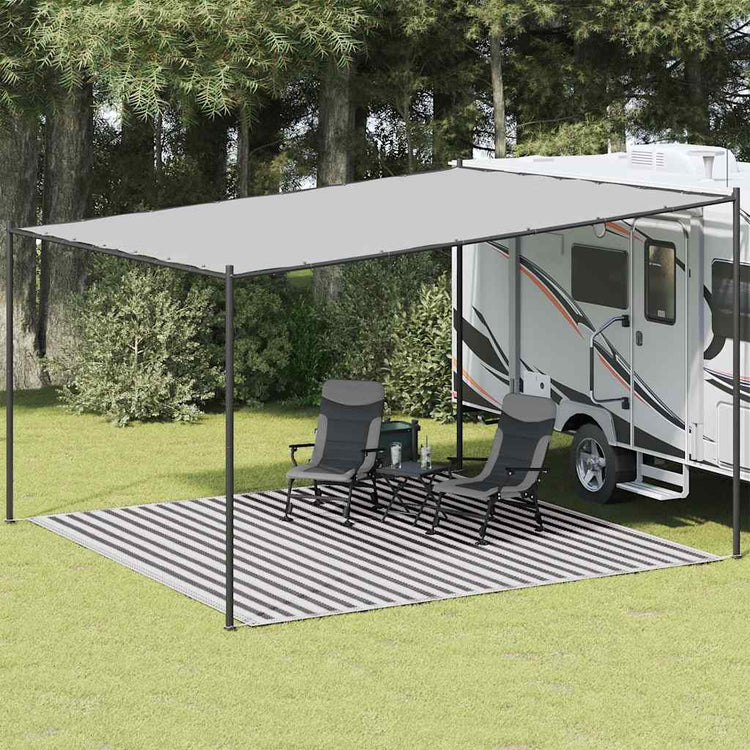 Tapis de tente Vidaxl 400x400 cm anthracite HDPE et blanc