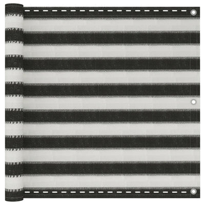 Écran de balcon Vidaxl 90x300 cm anthracite HDPE -colore et blanc