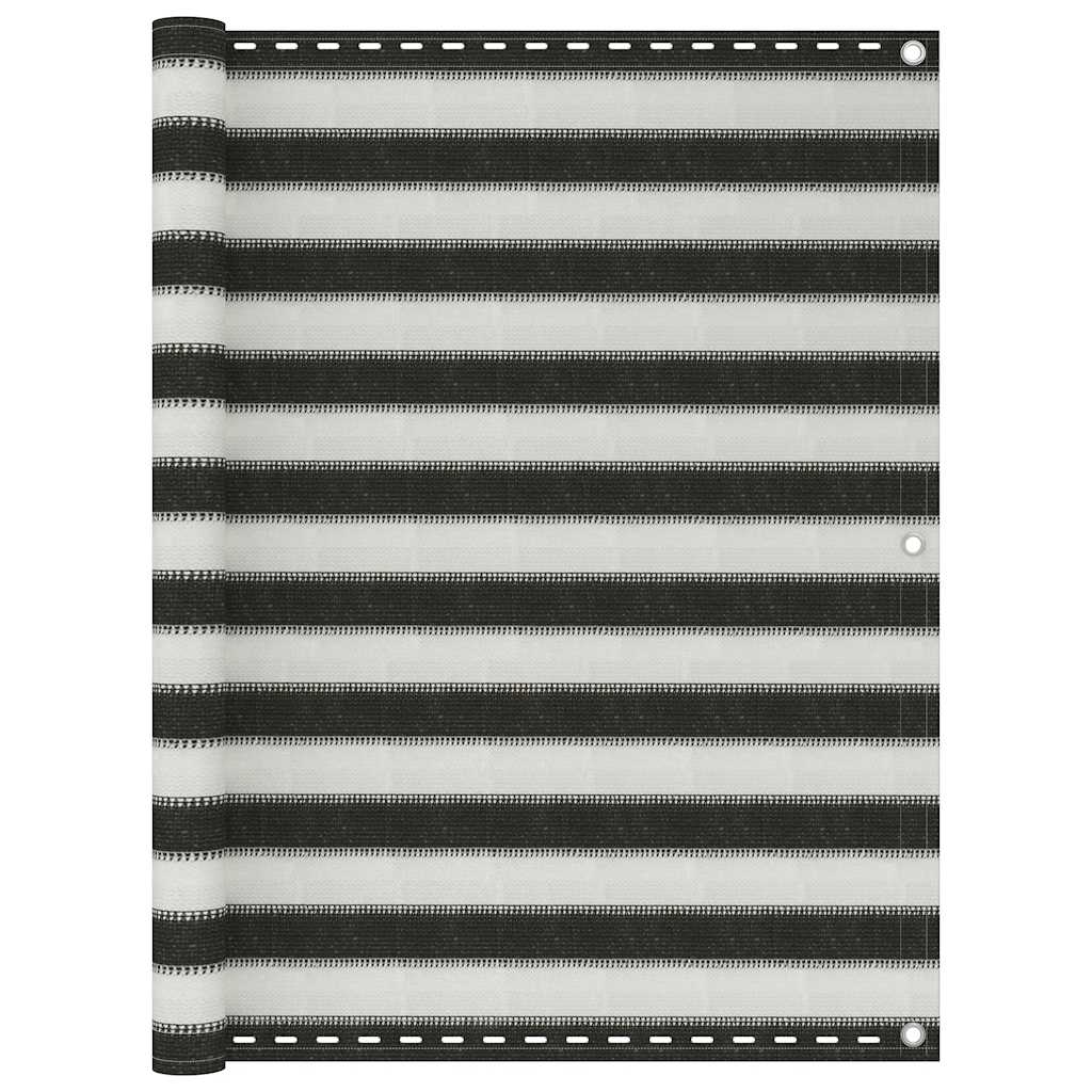 Écran de balcon Vidaxl 120x500 cm anthracite HDPE et blanc