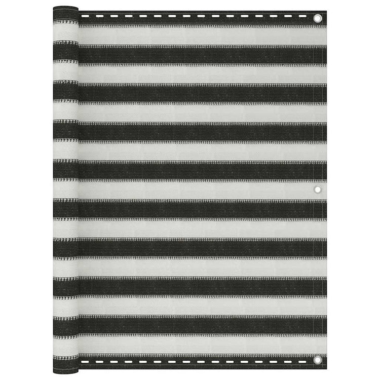 Écran de balcon Vidaxl 120x500 cm anthracite HDPE et blanc