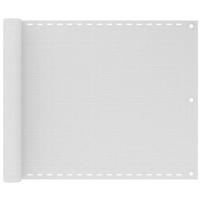 Écran de balcon Vidaxl 75x300 cm HDPE blanc