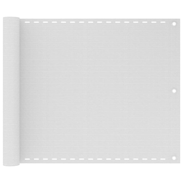 Écran de balcon Vidaxl 75x300 cm HDPE blanc