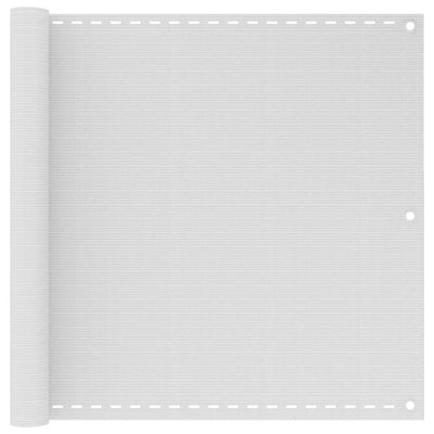 Écran de balcon Vidaxl 90x500 cm HDPE blanc