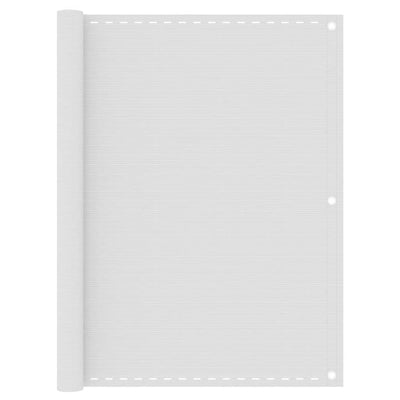 Écran de balcon Vidaxl 120x500 cm HDPE blanc