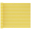 Écran de balcon Vidaxl 75x300 cm HDPE jaune et blanc