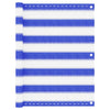 Écran de balcon Vidaxl 75x300 cm HDPE bleu et blanc