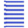 Écran de balcon Vidaxl 75x500 cm HDPE bleu et blanc