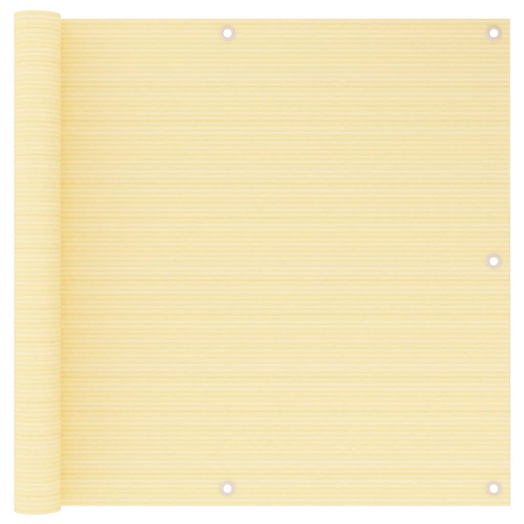 Écran de balcon Vidaxl 90x500 cm beige HDPE