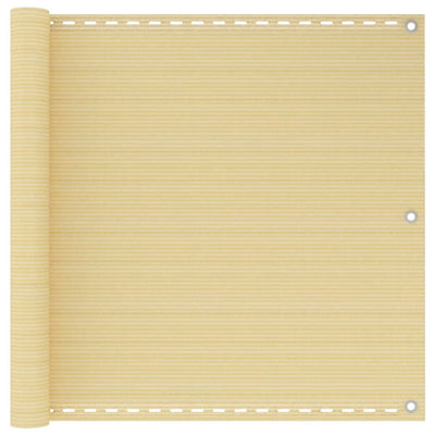 Écran de balcon Vidaxl 90x500 cm beige HDPE