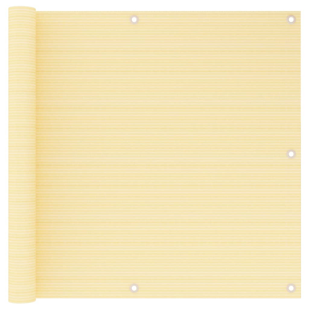 Écran de balcon Vidaxl 90x600 cm beige HDPE