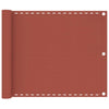 Écran de balcon Vidaxl 75x600 cm en terre cuite HDPE -Colored