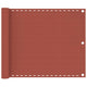 Écran de balcon Vidaxl 75x600 cm en terre cuite HDPE -Colored