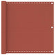 Écran de balcon Vidaxl 90x600 cm en terre cuite HDPE -Colored
