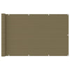 Écran de balcon Vidaxl 120x400 cm HDPE Taupe