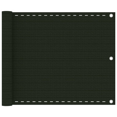 Écran de balcon Vidaxl 75x600 cm HDPE Donkergroen