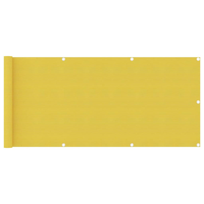 Écran de balcon Vidaxl 75x300 cm jaune HDPE