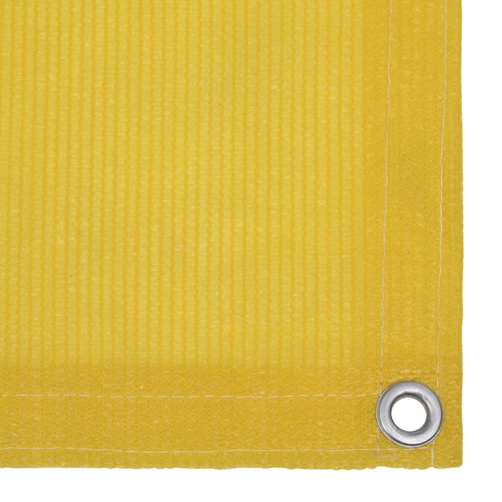 Écran de balcon Vidaxl 75x300 cm jaune HDPE