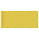 Écran de balcon Vidaxl 75x500 cm jaune HDPE