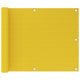 Écran de balcon Vidaxl 75x600 cm jaune HDPE