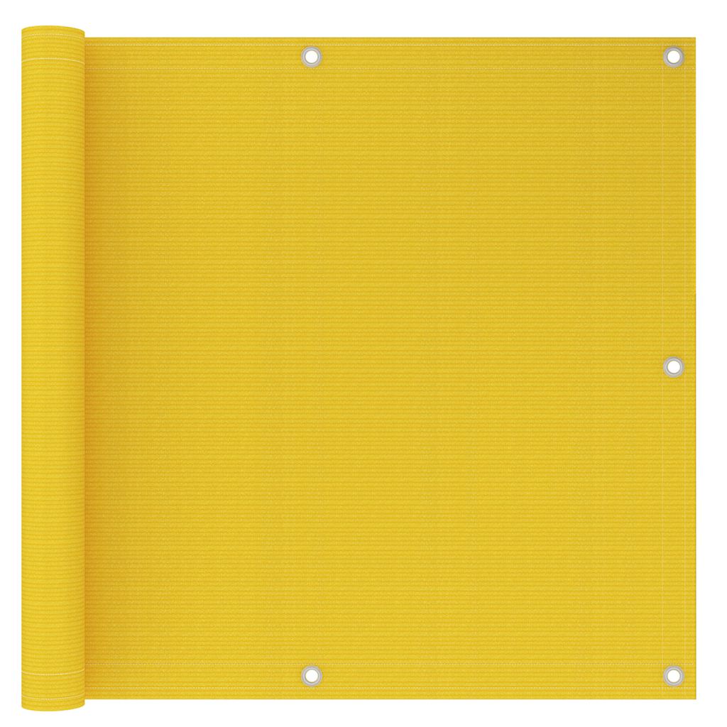 Écran de balcon Vidaxl 90x300 cm jaune HDPE
