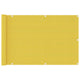 Écran de balcon Vidaxl 90x400 cm jaune HDPE