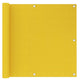 Écran de balcon Vidaxl 90x500 cm jaune HDPE