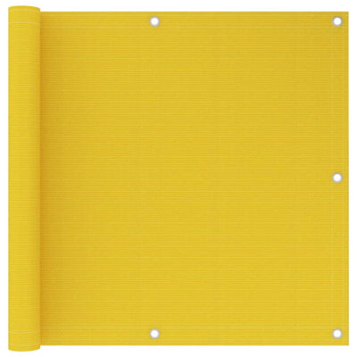 Écran de balcon Vidaxl 90x600 cm jaune HDPE