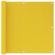 Écran de balcon Vidaxl 90x600 cm jaune HDPE