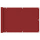 Écran de balcon Vidaxl 90x400 cm rouge HDPE