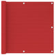 Écran de balcon Vidaxl 90x500 cm rouge HDPE