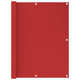 Écran de balcon Vidaxl 120x400 cm rouge HDPE