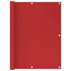 Écran de balcon Vidaxl 120x500 cm rouge HDPE