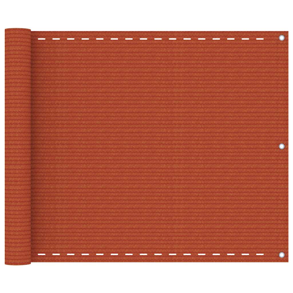 Écran de balcon Vidaxl 75x400 cm HDPE Oranje