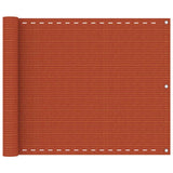 Écran de balcon Vidaxl 75x500 cm HDPE Oranje - afbeelding 1