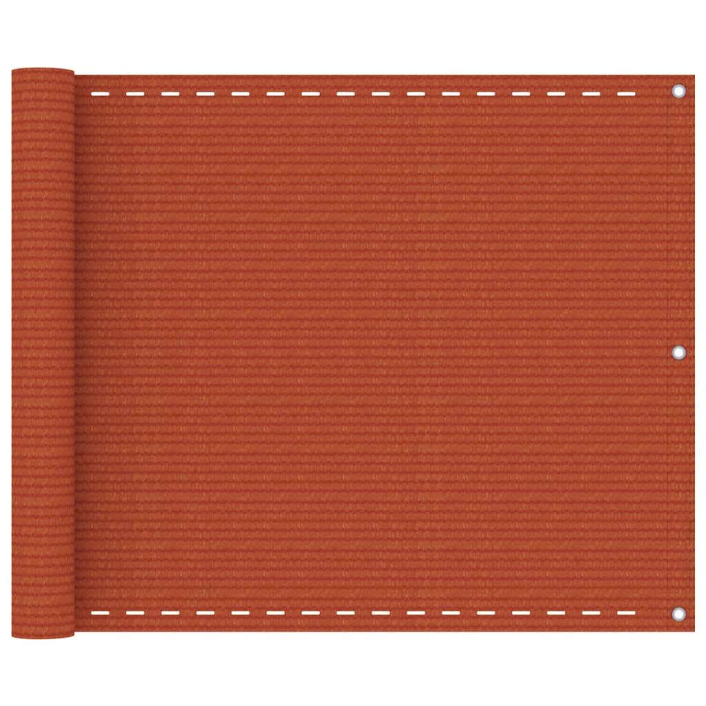Écran de balcon Vidaxl 75x600 cm HDPE Oranje