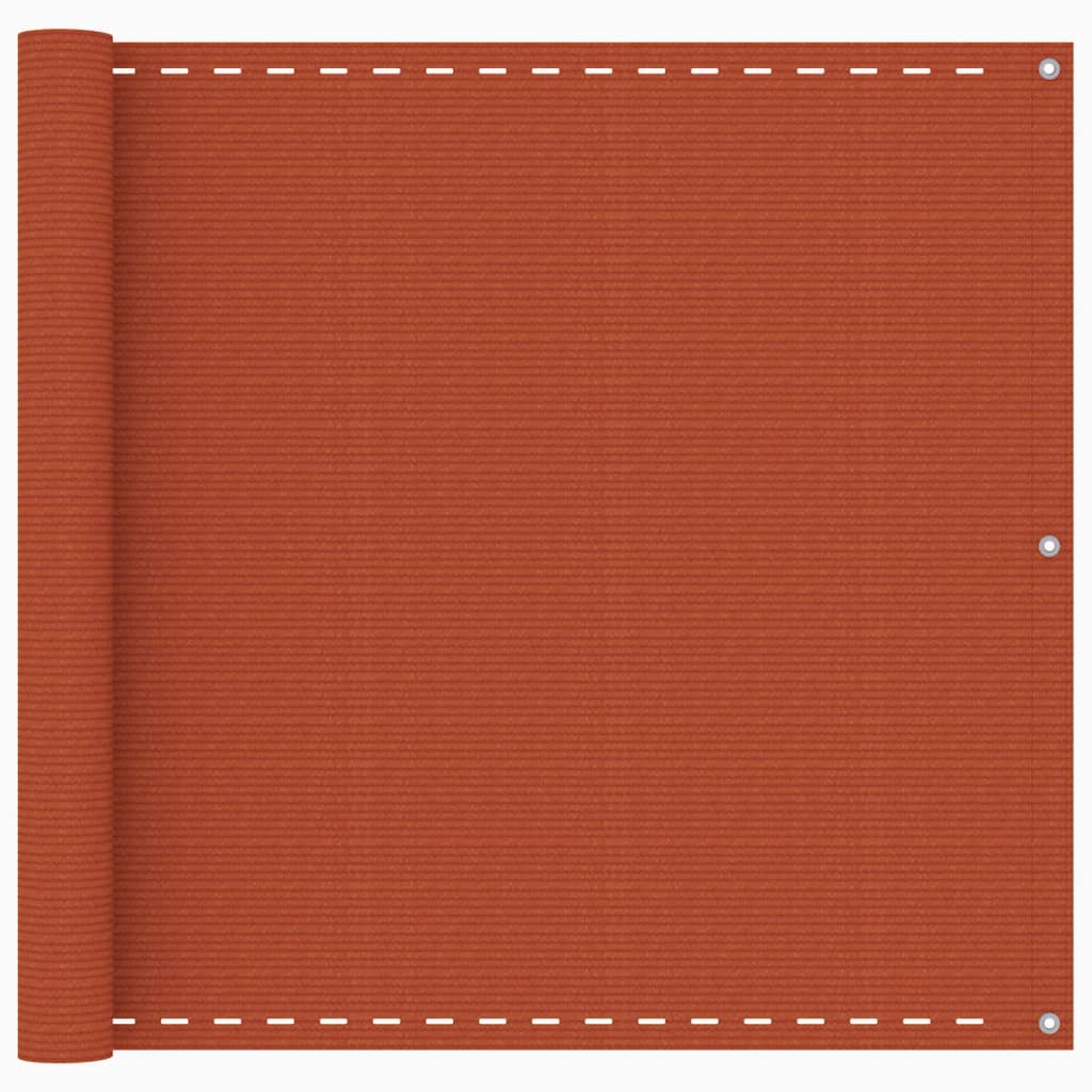 Écran de balcon Vidaxl 90x600 cm HDPE Oranje
