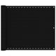 Écran de balcon Vidaxl 75x400 cm Black HDPE