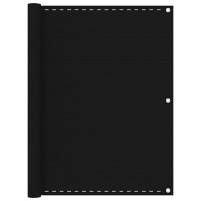 Écran de balcon Vidaxl 120x400 cm Black HDPE
