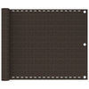 Écran de balcon Vidaxl 75x400 cm HDPE Brown