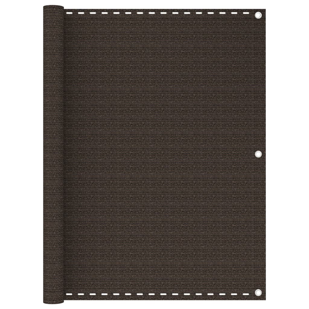 Écran de balcon Vidaxl 120x400 cm HDPE Brown