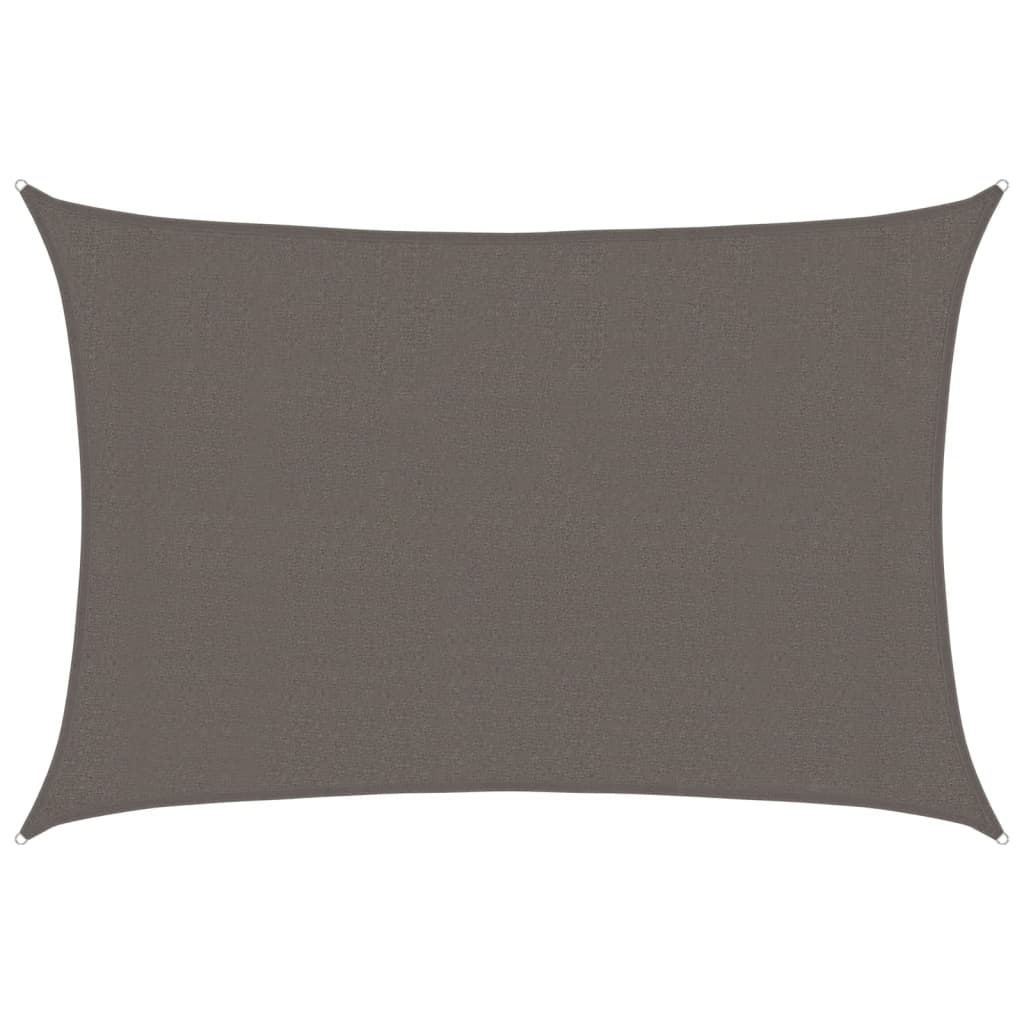Vidaxl zonnezil 160 g m² 3x5 m anthracite hdpe -colored