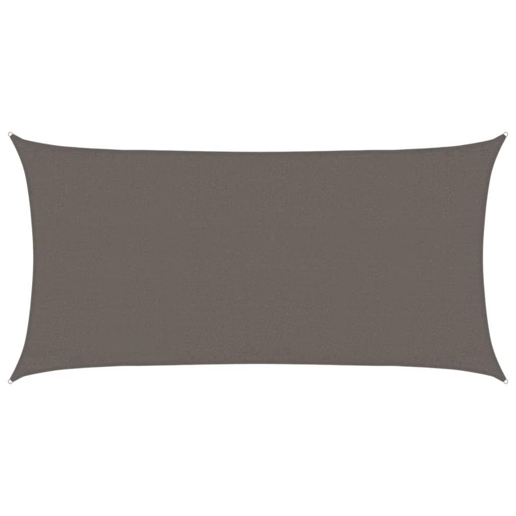 Vidaxl zonnezil 160 g m² 3x6 m anthracite hdpe -colored