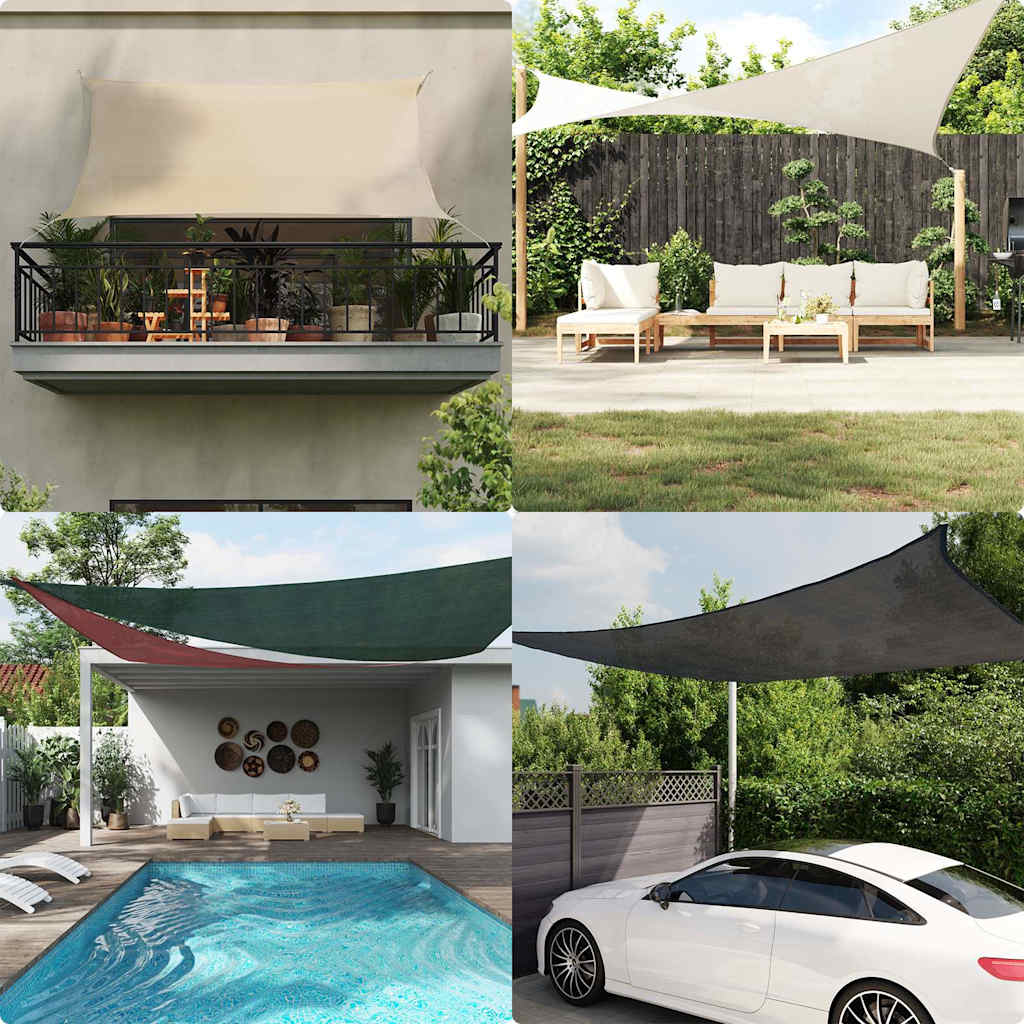 Vidaxl zonnezil 160 g m² 5x6 m anthracite hdpe -colored