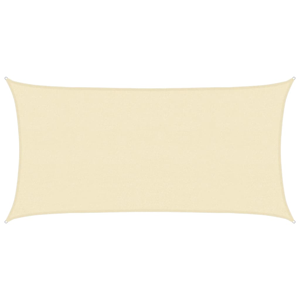Vidaxl Zonnezeil 160 g m² 2,5x5 m de crème HDPE -Colored