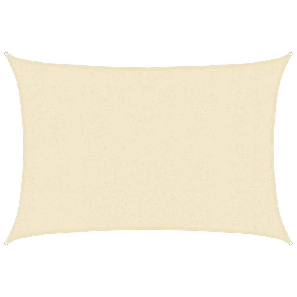 Vidaxl Zonnezeil 160 g m² 3x5 m crème HDPE -Colored