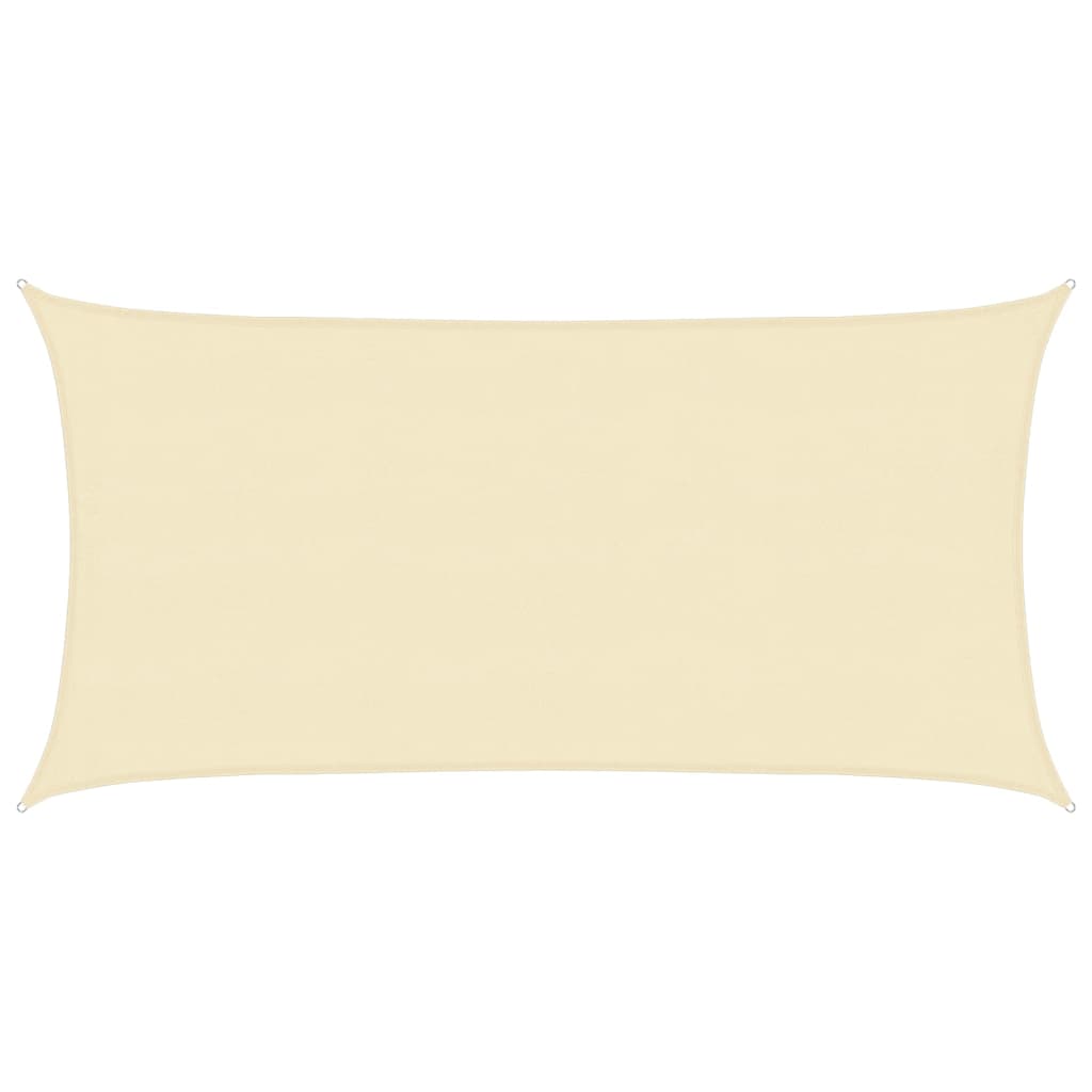 Vidaxl zonnezil 160 g m² 4x7 m crème HDPE -Colored