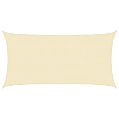 Vidaxl zonnezil 160 g m² 4x7 m crème HDPE -Colored