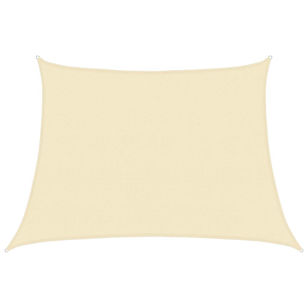 Vidaxl Zonnezeil 160 g m² 4 5x3 m crème HDPE -Colored